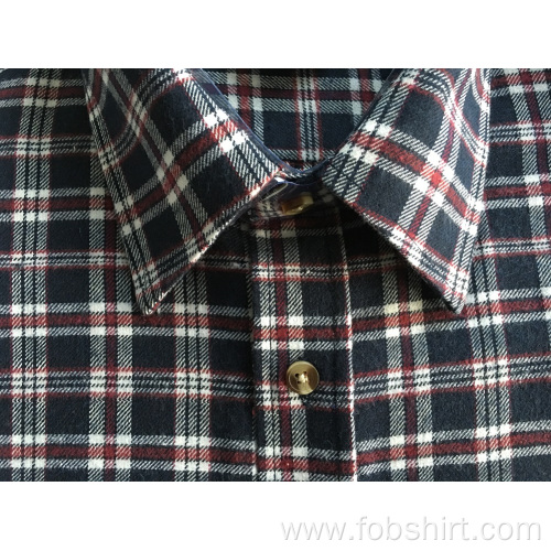 High Quality Flannel Fabric Men Shirt High Quality Flannel Fabric Business Shirt Supplier